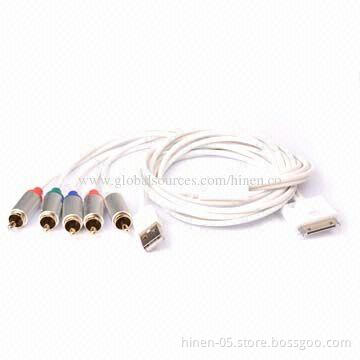Dock Connector to Component AV Cable with USB, Connects Your Apple Devices